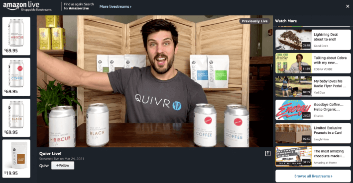 6 Quivr Amazon Live Shopping sm digital Análisis de Caso de Éxito: Amazon Live Shopping capitalización en compras