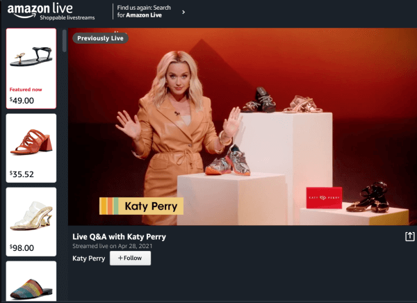 8 Amazon Live shopping e commerce sm digital Análisis de Caso de Éxito: Amazon Live Shopping capitalización en compras