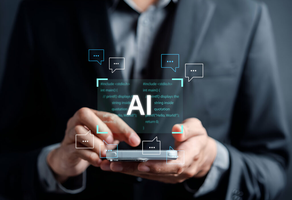 businessman using chatbot Agentes de IA: Cómo evolucionarán desde 2025